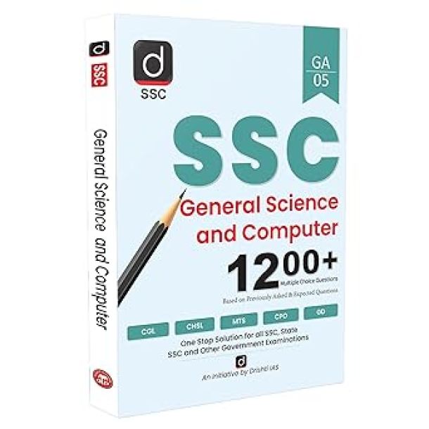 Drishti SSC General Science & Computer MCQ Book with 1200+ MCQs, SSC MTS Book