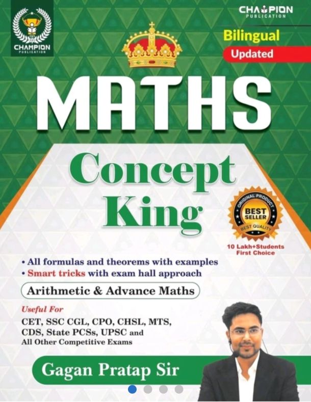 Gagan Pratap Sir Maths Concept King Formula Book | All Formulas And Theorem | Smart Tricks | Arithmetic & Advance Maths | Bilingual Edition 2024 | CET, SSC CGL, CPO, CHSL, MTS, CDS, UPSC | All Other Competitive Exams 2025th Edition